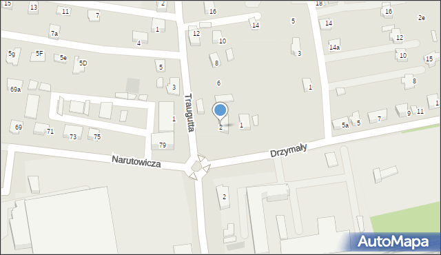 Czechowice-Dziedzice, Traugutta Romualda, gen., 2, mapa Czechowic-Dziedzic