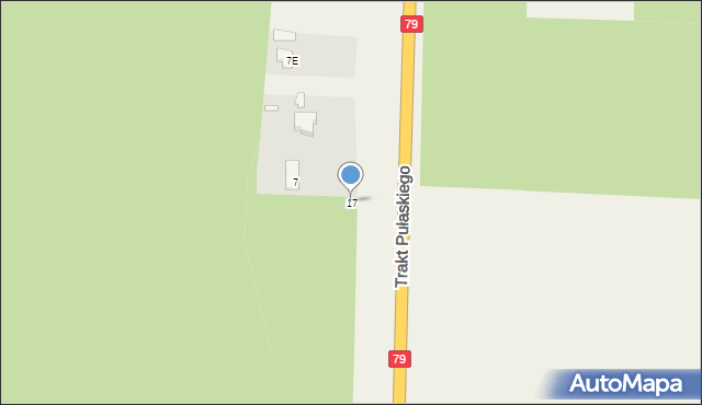 Czersk, Trakt Pułaskiego Kazimierza, gen., 17, mapa Czersk