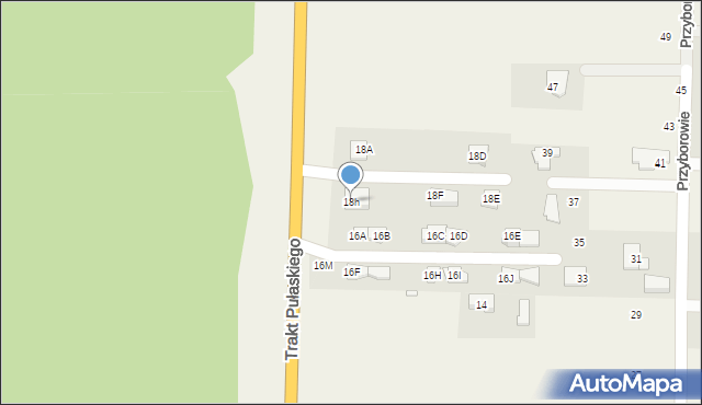 Czersk, Trakt Pułaskiego Kazimierza, gen., 18h, mapa Czersk