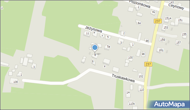 Czersk, Truskawkowa, 8, mapa Czersk