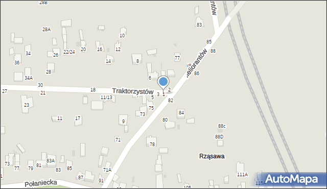 Częstochowa, Traktorzystów, 1, mapa Częstochowy