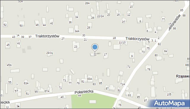 Częstochowa, Traktorzystów, 11, mapa Częstochowy