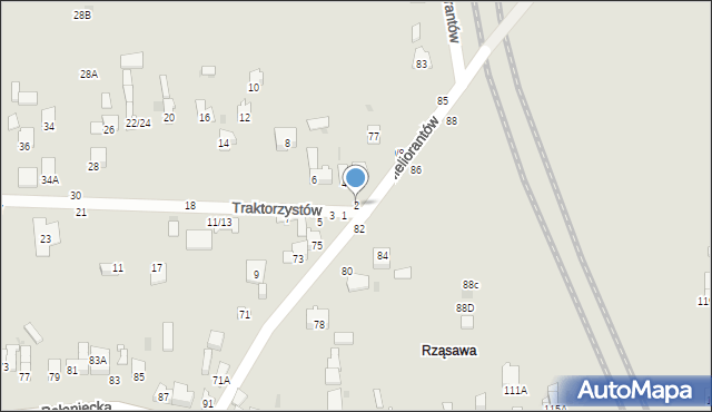 Częstochowa, Traktorzystów, 2, mapa Częstochowy