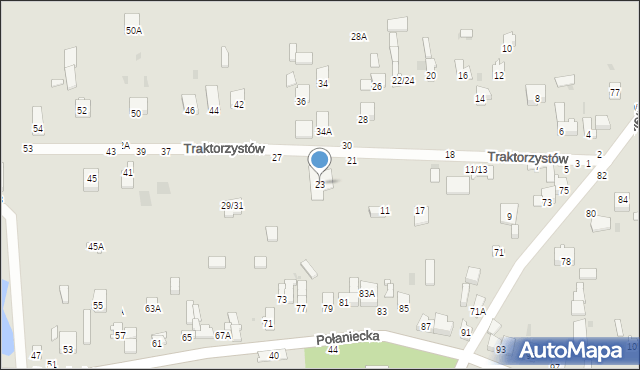 Częstochowa, Traktorzystów, 23, mapa Częstochowy