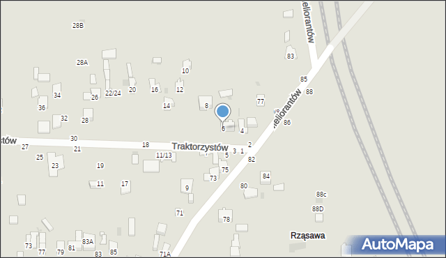 Częstochowa, Traktorzystów, 6, mapa Częstochowy