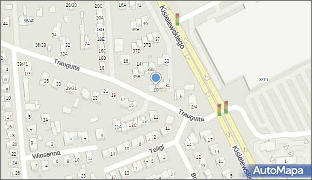 Częstochowa, Traugutta Romualda, gen., 10, mapa Częstochowy