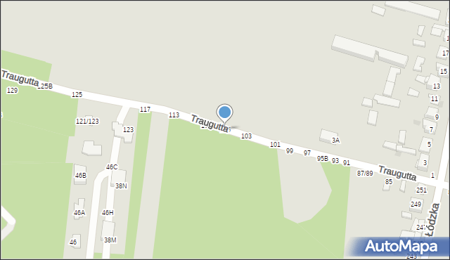 Częstochowa, Traugutta Romualda, gen., 105, mapa Częstochowy