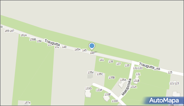 Częstochowa, Traugutta Romualda, gen., 143, mapa Częstochowy