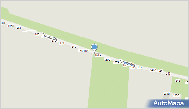 Częstochowa, Traugutta Romualda, gen., 163, mapa Częstochowy