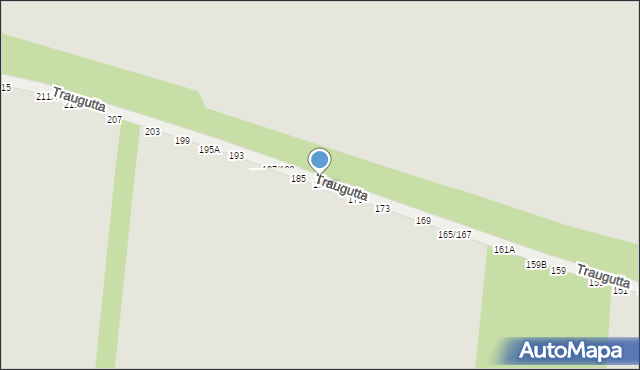 Częstochowa, Traugutta Romualda, gen., 183, mapa Częstochowy