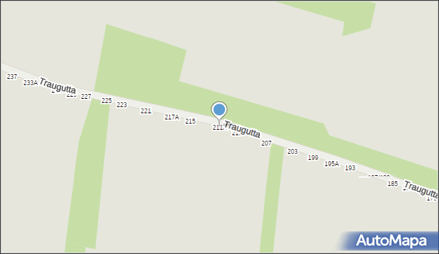 Częstochowa, Traugutta Romualda, gen., 211A, mapa Częstochowy