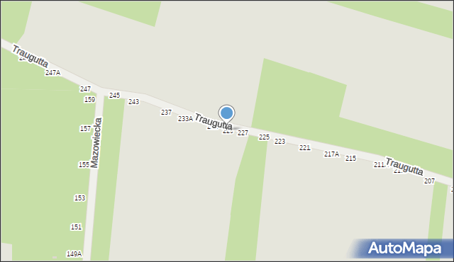 Częstochowa, Traugutta Romualda, gen., 229, mapa Częstochowy