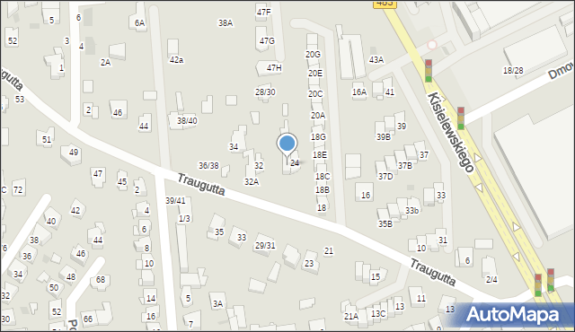 Częstochowa, Traugutta Romualda, gen., 26, mapa Częstochowy