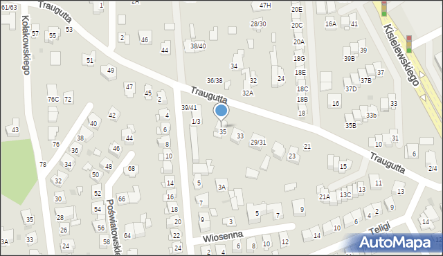Częstochowa, Traugutta Romualda, gen., 35/37, mapa Częstochowy
