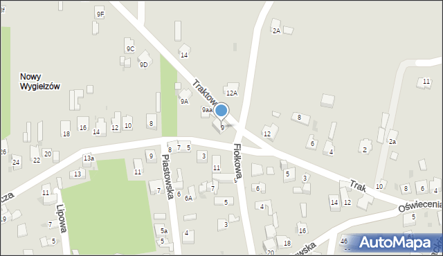 Dąbrowa Górnicza, Traktowa, 9, mapa Dąbrowa Górnicza