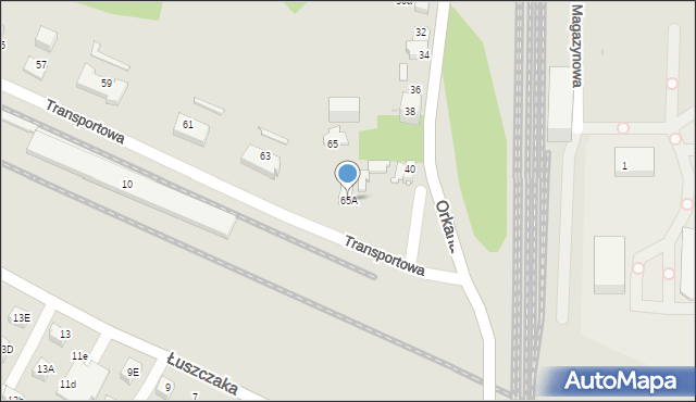 Dąbrowa Górnicza, Transportowa, 65A, mapa Dąbrowa Górnicza