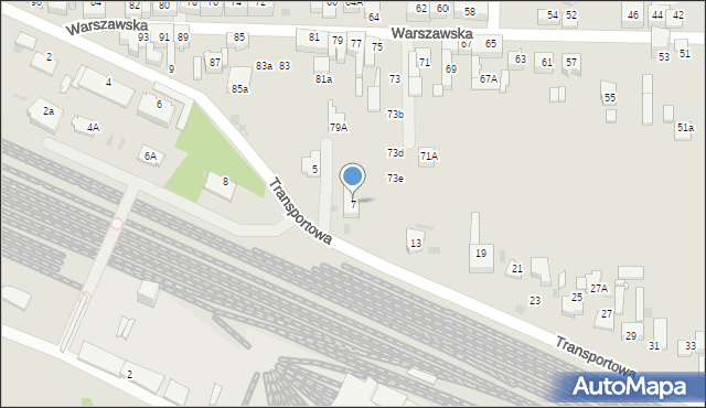 Dąbrowa Górnicza, Transportowa, 7, mapa Dąbrowa Górnicza