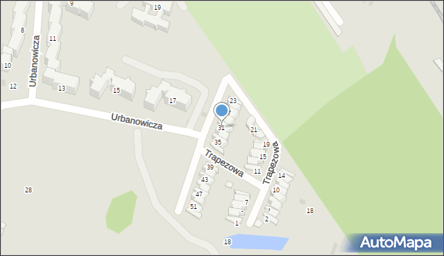 Dęblin, Trapezowa, 31, mapa Dęblin