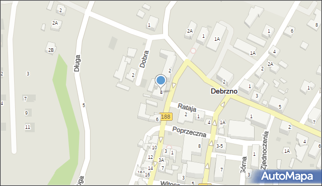 Debrzno, Traugutta Romualda, gen., 4, mapa Debrzno