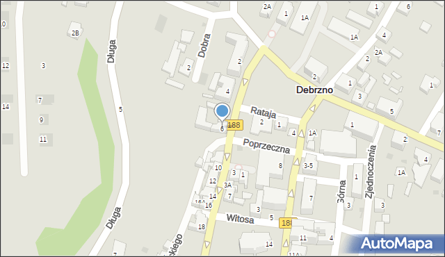 Debrzno, Traugutta Romualda, gen., 6, mapa Debrzno