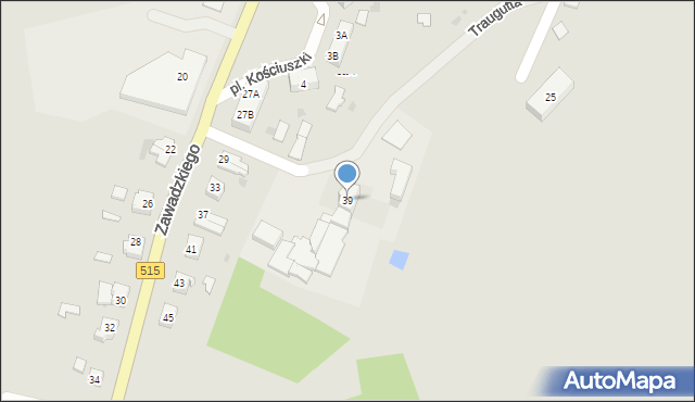 Dzierzgoń, Traugutta Romualda, gen., 39, mapa Dzierzgoń