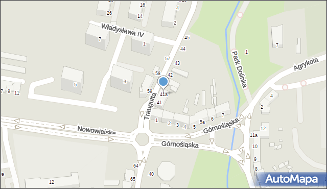 Elbląg, Traugutta Romualda, gen., 41a, mapa Elbląga