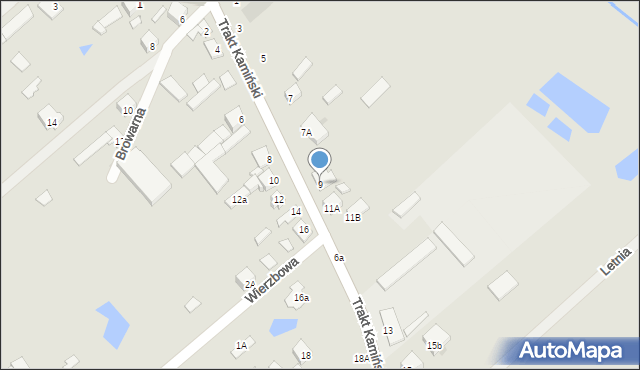 Gąbin, Trakt Kamiński, 9, mapa Gąbin