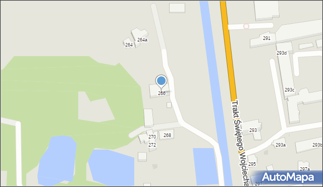 Gdańsk, Trakt Świętego Wojciecha, 266, mapa Gdańska