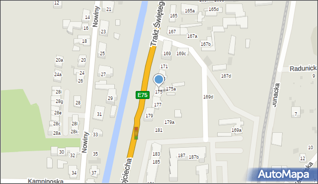 Gdańsk, Trakt Świętego Wojciecha, 175, mapa Gdańska