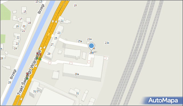 Gdańsk, Trakt Świętego Wojciecha, 29b, mapa Gdańska