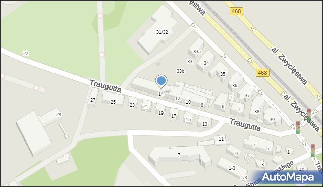 Gdańsk, Traugutta Romualda, gen., 14, mapa Gdańska