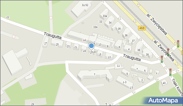 Gdańsk, Traugutta Romualda, gen., 17, mapa Gdańska