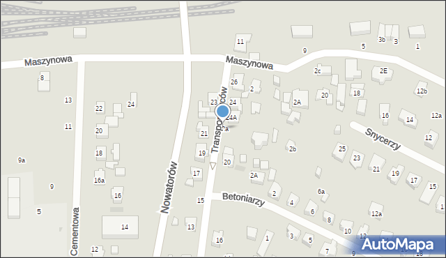 Gdańsk, Transportowców, 22a, mapa Gdańska