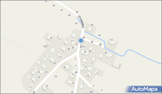 Giebułtów, Trojadyn, 32, mapa Giebułtów