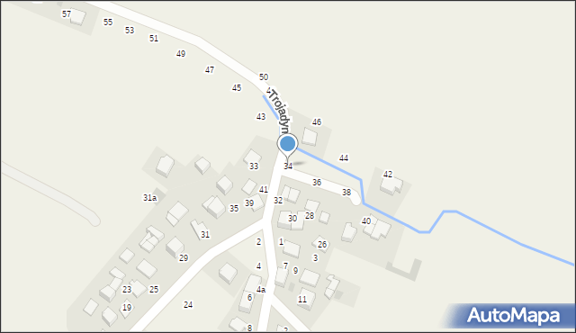 Giebułtów, Trojadyn, 34, mapa Giebułtów