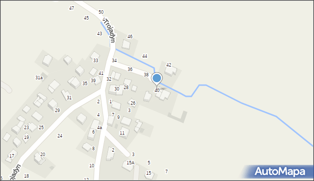 Giebułtów, Trojadyn, 40, mapa Giebułtów