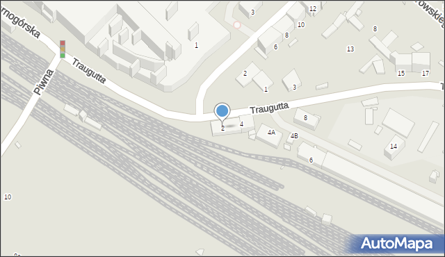 Gliwice, Traugutta Romualda, gen., 2, mapa Gliwic