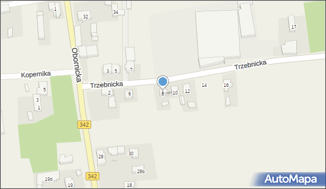 Golędzinów, Trzebnicka, 8, mapa Golędzinów