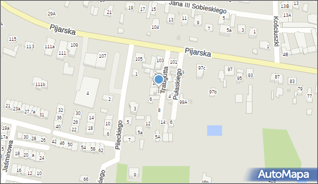 Góra Kalwaria, Traugutta Romualda, gen., 4, mapa Góra Kalwaria