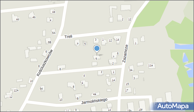 Gostynin, Treli Stanisława, 3a, mapa Gostynin