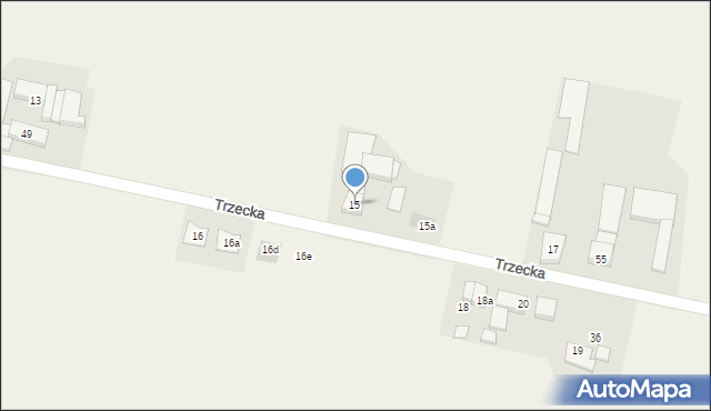 Gowarzewo, Trzecka, 15, mapa Gowarzewo