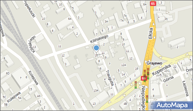 Grajewo, Traugutta Romualda, gen., 10, mapa Grajewo