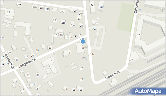 Grodzisk Mazowiecki, Traugutta Romualda, gen., 21, mapa Grodzisk Mazowiecki