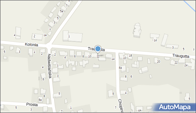 Gromiec, Traugutta Romualda, gen., 12, mapa Gromiec