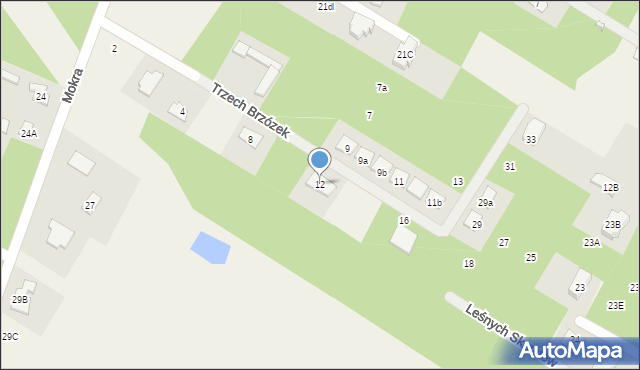 Henryków-Urocze, Trzech Brzózek, 12, mapa Henryków-Urocze