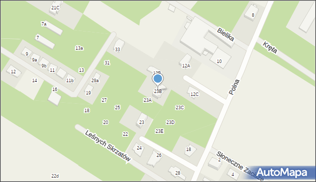 Henryków-Urocze, Trzech Brzózek, 23B, mapa Henryków-Urocze