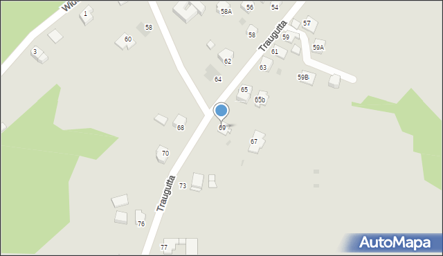 Jastrzębie-Zdrój, Traugutta Romualda, gen., 69, mapa Jastrzębie-Zdrój