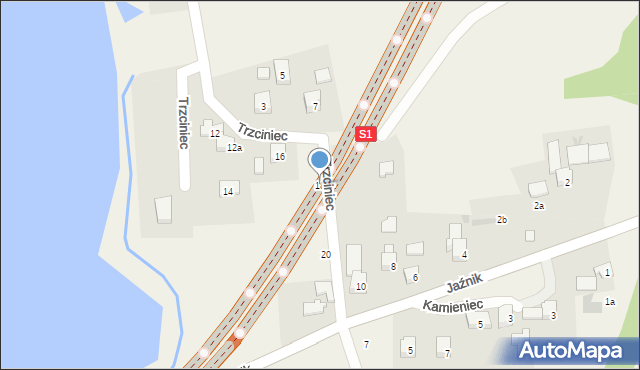 Jawiszowice, Trzciniec, 18, mapa Jawiszowice