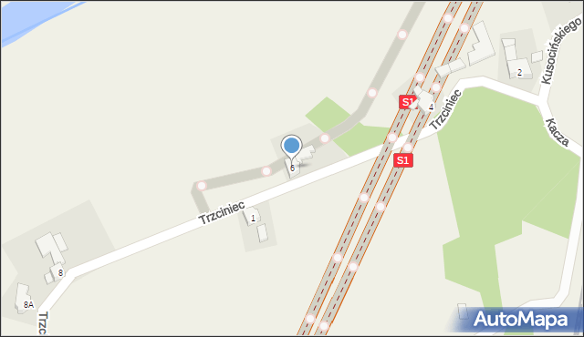 Jawiszowice, Trzciniec, 6, mapa Jawiszowice