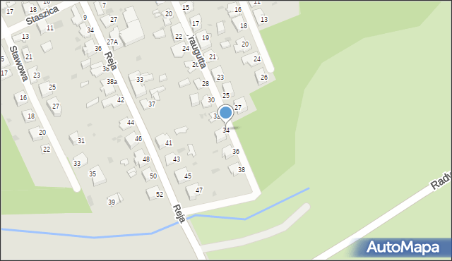 Jaworzno, Traugutta Romualda, gen., 34, mapa Jaworzno